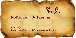 Noficzer Julianna névjegykártya